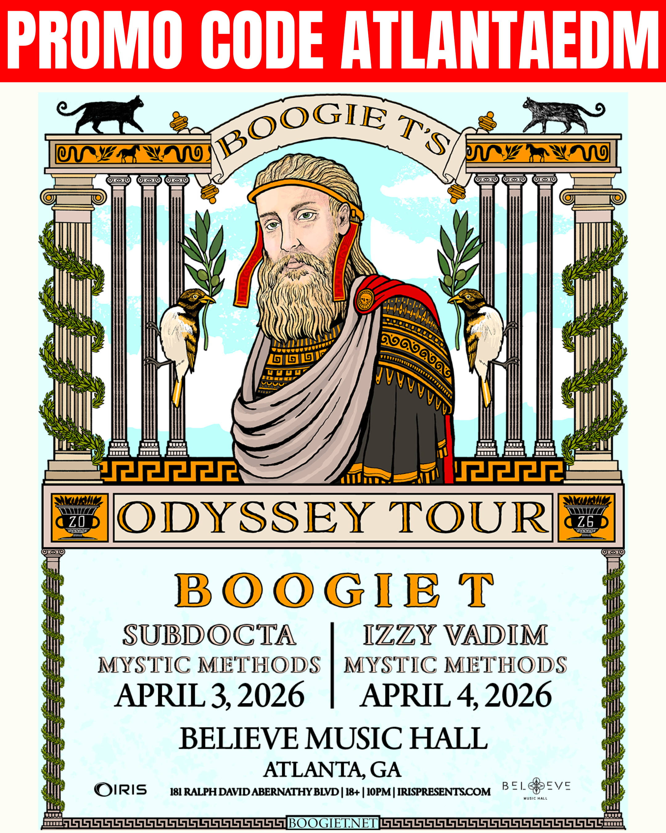 Boogie T at Believe Music Hall April 3-4, 2026 — Atlanta EDM